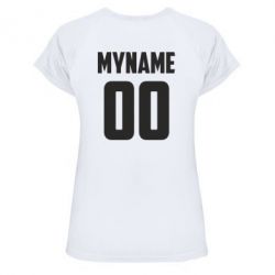 Женская футболка для спорта My name American - PrintSalon