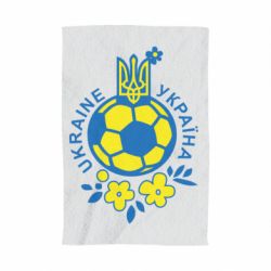 Полотенце с принтом Мяч футбольный УКРАИНА цветной - PrintSalon