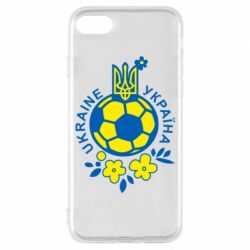 Чехол для iPhone 7 Мяч футбольный УКРАИНА цветной - PrintSalon