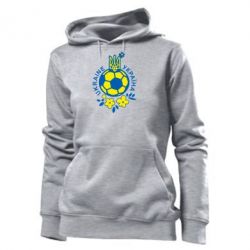 Женское худи Мяч футбольный УКРАИНА цветной - PrintSalon