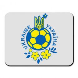 Коврик для мыши Мяч футбольный УКРАИНА цветной - PrintSalon