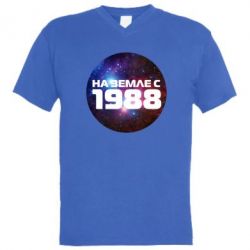 Чоловіча футболка з V-подібним вирізом На землі з 1988 - PrintSalon