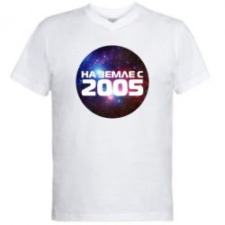 Чоловіча футболка з V-подібним вирізом На землі з 2005 - PrintSalon