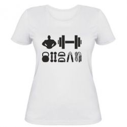 Женская футболка Набор спортсмена - PrintSalon