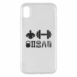 Чехол для iPhone X/Xs Набор спортсмена - PrintSalon