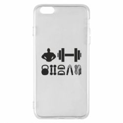 Чехол для iPhone 6 Plus/6S Plus Набор спортсмена - PrintSalon
