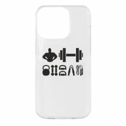 Чехол для iPhone 14 Pro Набор спортсмена - PrintSalon