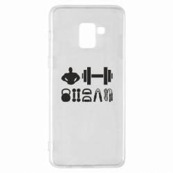 Чехол для Samsung A8+ 2018 Набор спортсмена - PrintSalon
