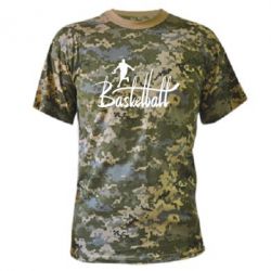 Камуфляжная футболка Надпись Баскетбол - PrintSalon