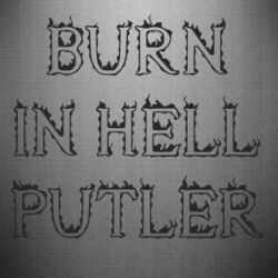 Наклейка Born in Hell Putin - PrintSalon