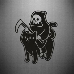 Наклейка Death and cat - PrintSalon