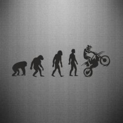 Наклейка Эволюция мотоциклиста