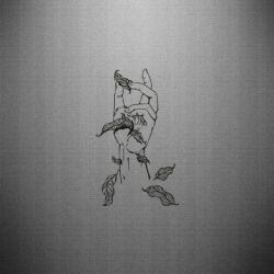 Наклейка Hand with leafs - PrintSalon