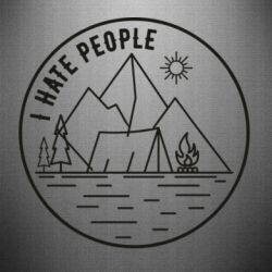 Наклейка I hate people - camper - PrintSalon