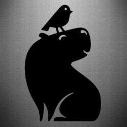 Наклейка Копібара та Пташка - PrintSalon