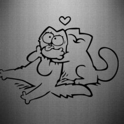 Наклейка Кот Саймона Любовь - PrintSalon