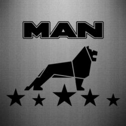 Наклейка Man lion and stars - PrintSalon