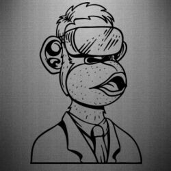 Наклейка Обезьяна в виртуальных очках - PrintSalon