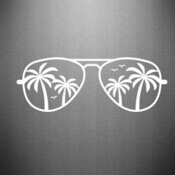 Наклейка Sunglasses And Palm Trees - PrintSalon