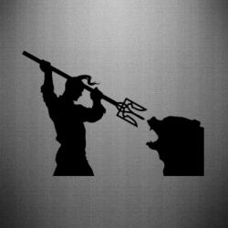 Наклейка Тризубом по морде