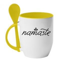 Чашка с ложкой Namaste - PrintSalon