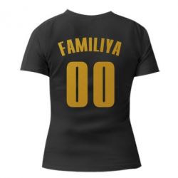 Женская футболка Name and number (silver and gold) - PrintSalon