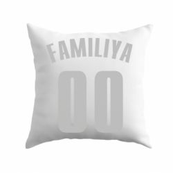 Подушка Name and number (silver and gold)-PrintSalon Подушка Name and number (silver and gold)