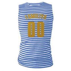 Майка-тельняшка Name and number (silver and gold) - PrintSalon