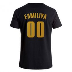 Мужская футболка премиум Name and number (silver and gold) - PrintSalon