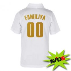 Детское поло Name and number (silver and gold) - PrintSalon