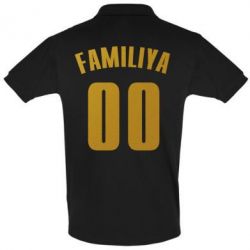 Мужское поло Name and number (silver and gold) - PrintSalon