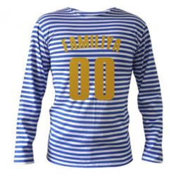 Тельняшка с длинным рукавом Name and number (silver and gold) - PrintSalon