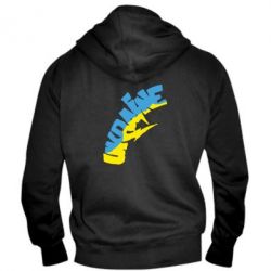 Мужское худи на молнии Напис UKRAINE - PrintSalon