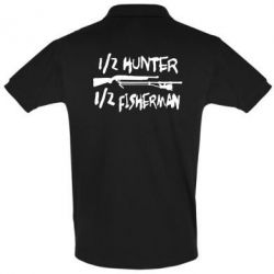 Мужское поло Наполовину охотник, наполовину рыбак - PrintSalon