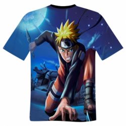 Чоловіча футболка 3D Naruto in the night with the blade