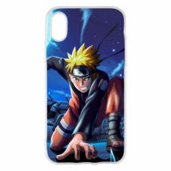 Чехол для iPhone X/Xs Naruto in the night with the blade