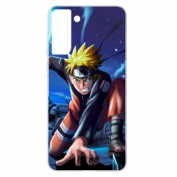 Чехол для Samsung S21+ Naruto in the night with the blade