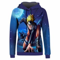 Жіноче 3D худі Naruto in the night with the blade