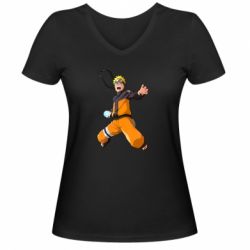 Жіноча футболка з V-подібним вирізом Naruto rasengan - PrintSalon