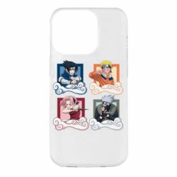 Чехол для iPhone 14 Pro Naruto team 7 in action-PrintSalon Чехол для iPhone 14 Pro Naruto team 7 in action