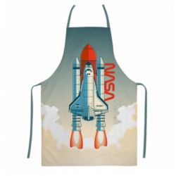 Фартук с 3D принтом NASA logo and rocket - PrintSalon