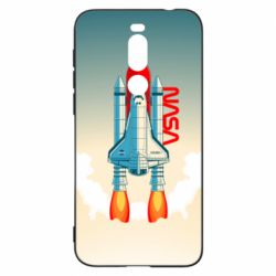 Чехол для Meizu X8 NASA logo and rocket - PrintSalon