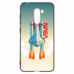 Чехол для Xiaomi Pocophone F1 NASA logo and rocket - PrintSalon