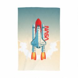 Полотенце с принтом NASA logo and rocket - PrintSalon