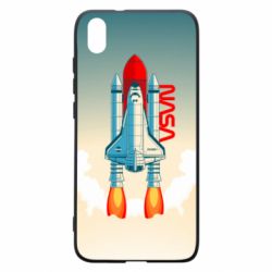 Чехол для Xiaomi Redmi 7A NASA logo and rocket - PrintSalon