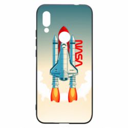Чехол для Xiaomi Redmi 7 NASA logo and rocket - PrintSalon