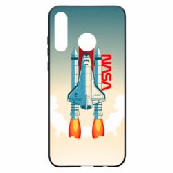 Чехол для Huawei P30 Lite NASA logo and rocket - PrintSalon