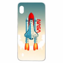 Чехол для Samsung A10 NASA logo and rocket