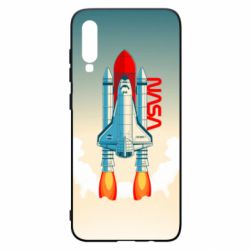 Чехол для Samsung A70 NASA logo and rocket - PrintSalon