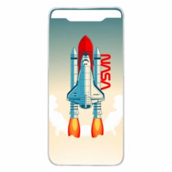 Чехол для Samsung A80 NASA logo and rocket - PrintSalon